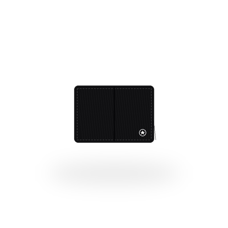 Billetera Bifold Sartorial Piel de Becerro Negra