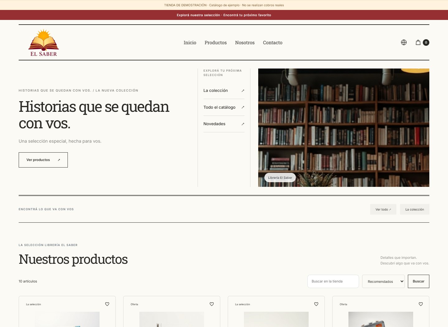 Captura real del tema Archivo