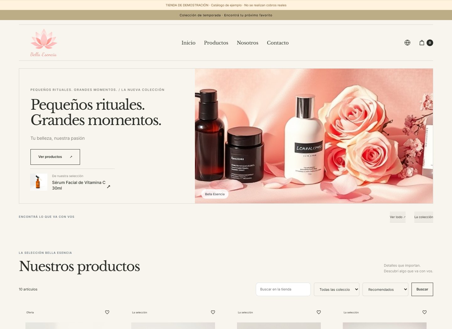 Diseño Botánica para una tienda de belleza