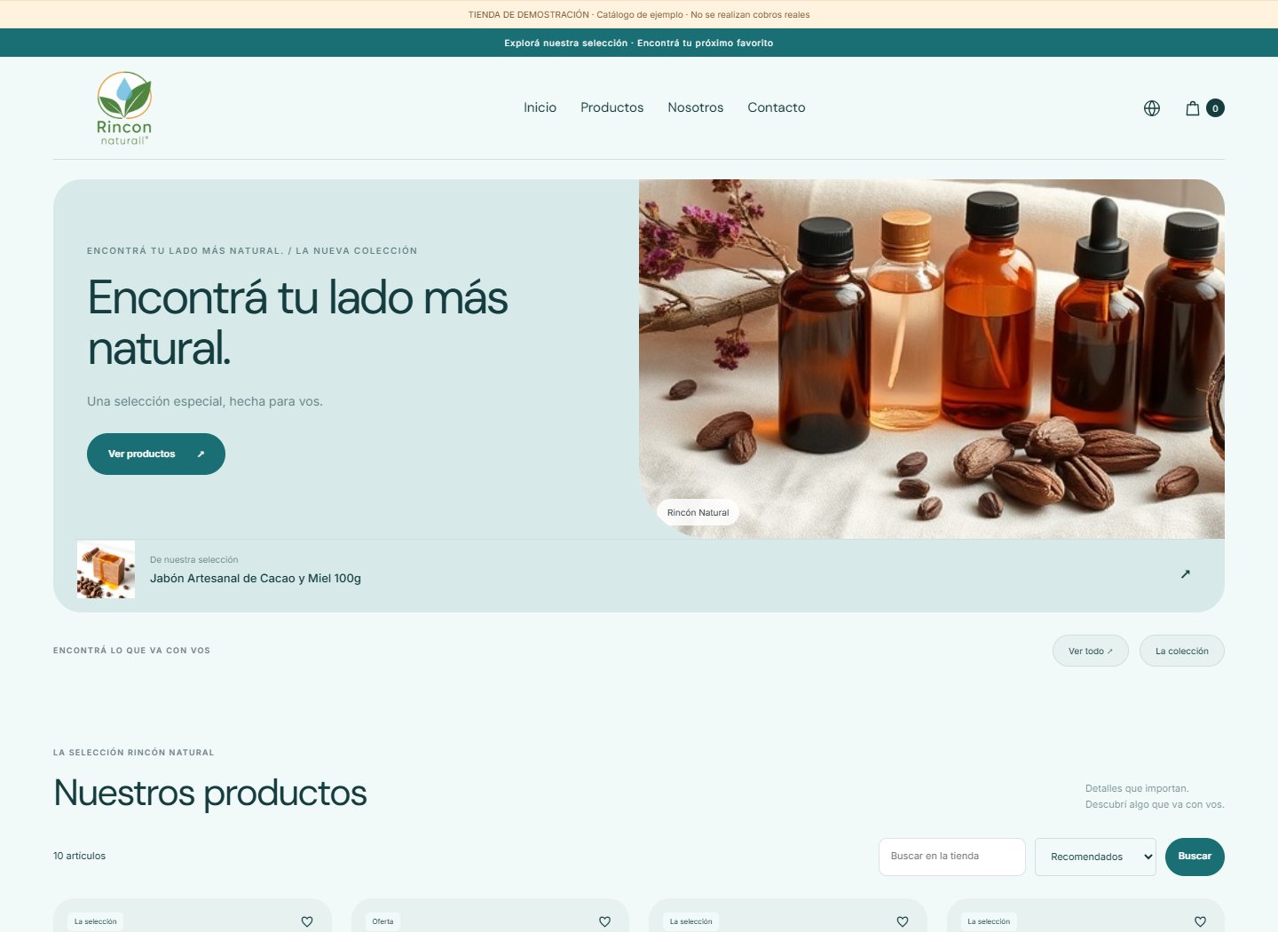 Captura real del tema Costa