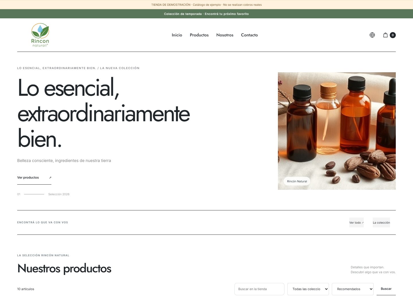 Captura real del tema Minimal