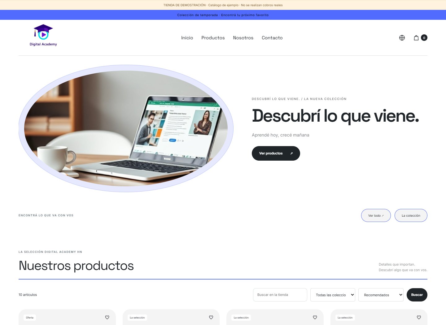 Captura real del tema Órbita