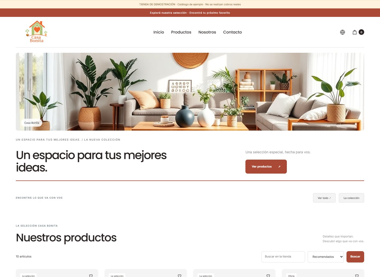 Captura real del tema Panorama