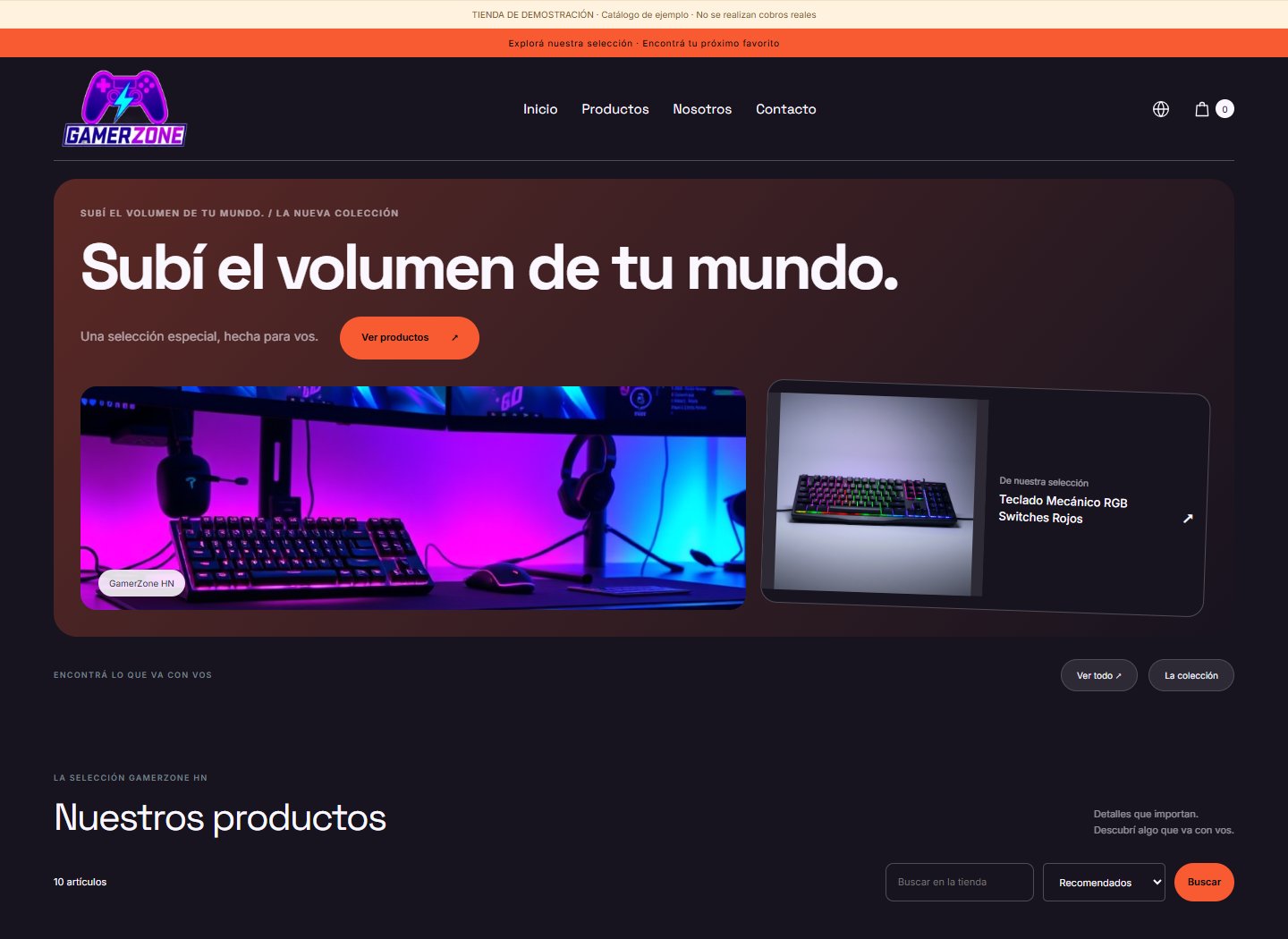 Captura real del tema Pulso